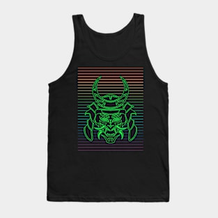 The Legend Of Green Samurai Mask Retro Tank Top